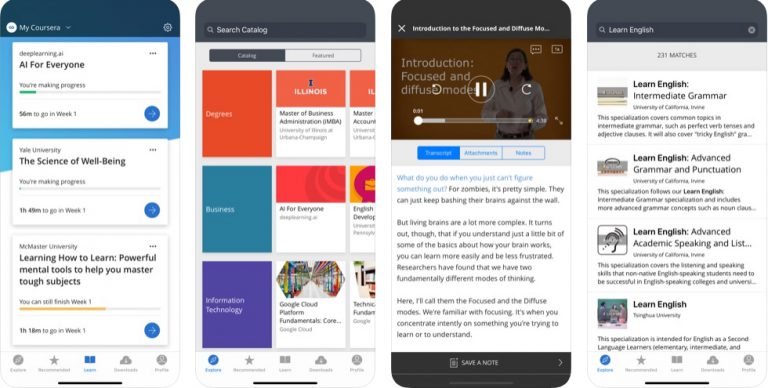 Coursera Online courses
