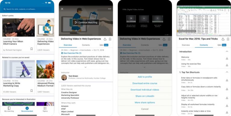 LinkedIn Learning Online Courses to Learn Skills