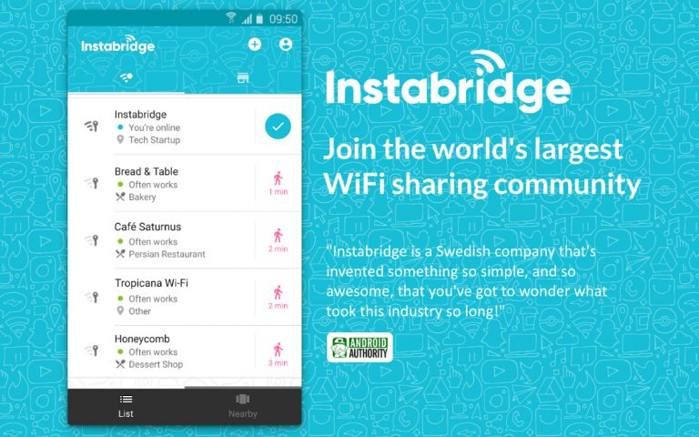 รหัส WiFi และ Hotspots ฟรีโดย Instabridge