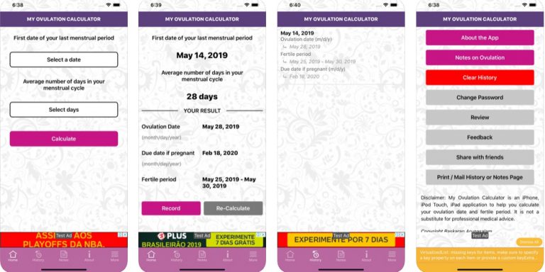 โปรแกรมคำนวณเวลาการตกไข่ของฉัน