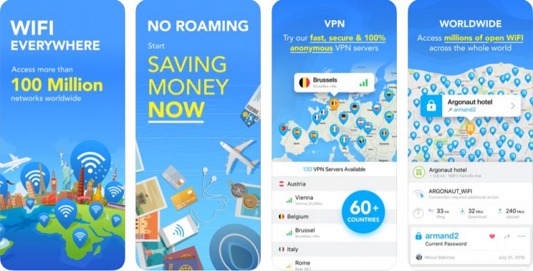 แผนที่ WiFi - รหัสผ่านและ Hotspots ฟรี